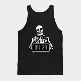 420 and Skull, Marijuana Skull Tank Top